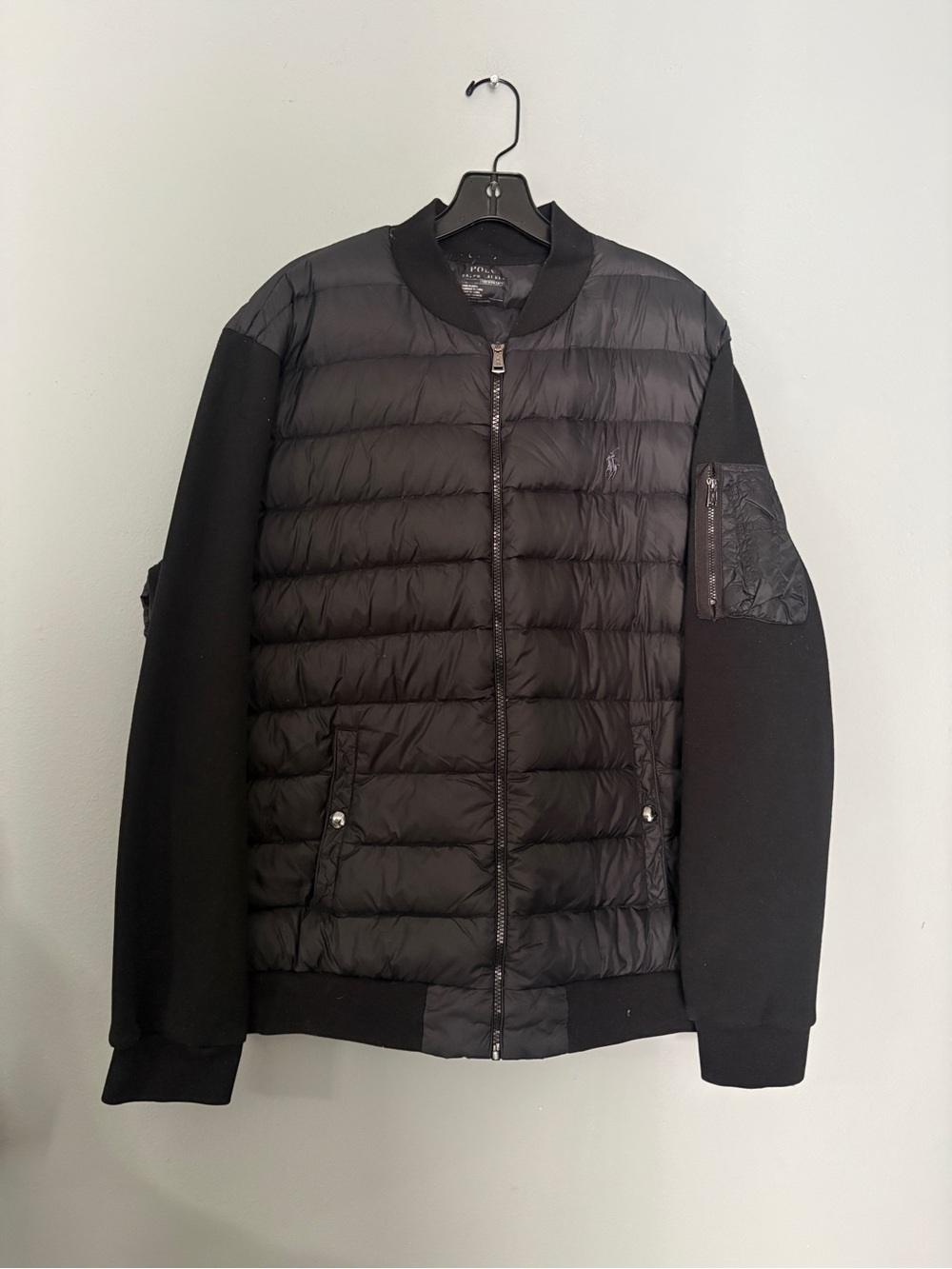 Polo by Ralph Lauren Black Quilted Puffer Bomber Jacket